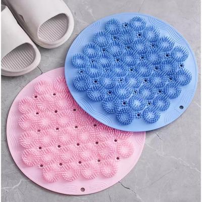Wall-Mounted Back & Foot Scrubber Pad with Suction Cups - No Assistance Needed