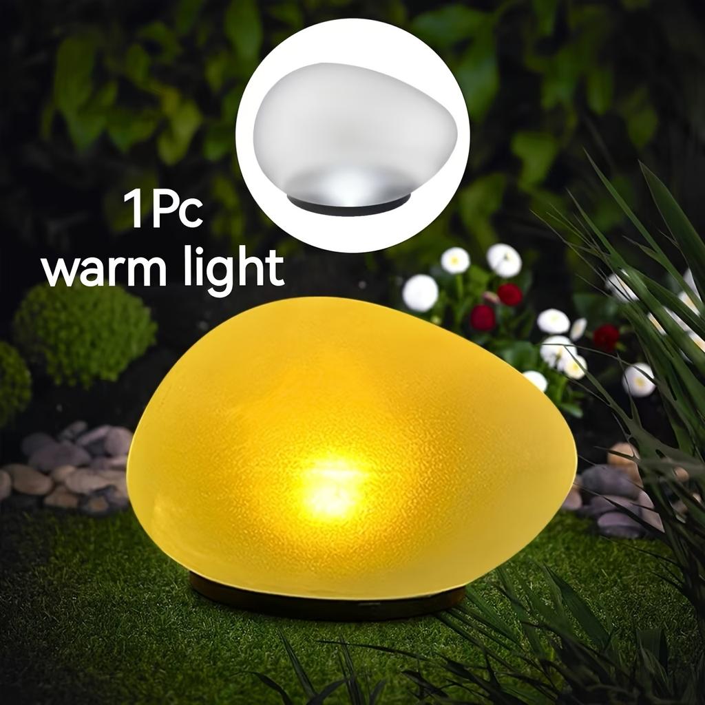IP44 Solar-Powered Stone-Like Lanterns - Energy-Efficient Pathway Lights for Garden, Lawn, and Villa Decor, Outdoor Solar Lights, Solar Outdoor Lights