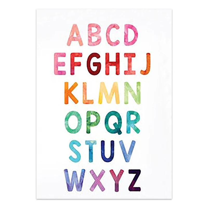 Numbers Alphabet Baby Room Wall Poster Education Picture Kid Bedroom Shape Nursery Wall Art Print Painting Nursery Decor Room