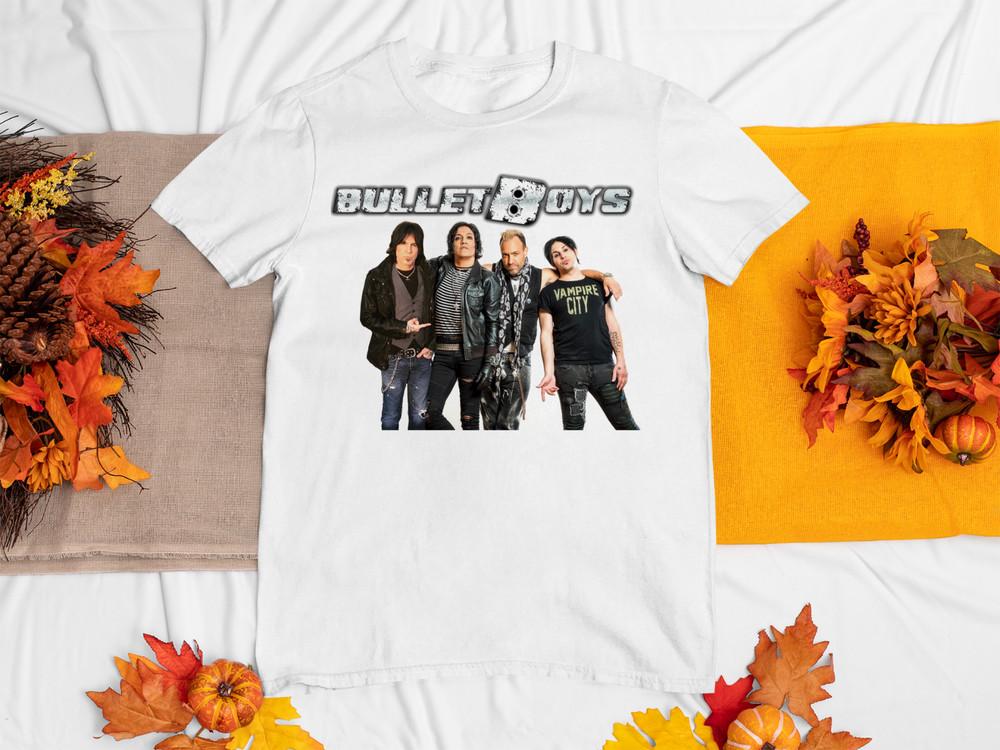 BulletBoys Band Members Heavy Cotton Unisex White Full Size Tee Shirt TT202 Unisex T-Shirt XXL