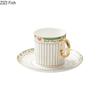 Classical Gold-plated Stripes Ceramic Cup&saucer Dining Table Coffee Cup Milk Mugs Afternoon Tea Teacup Fruit Juice Container