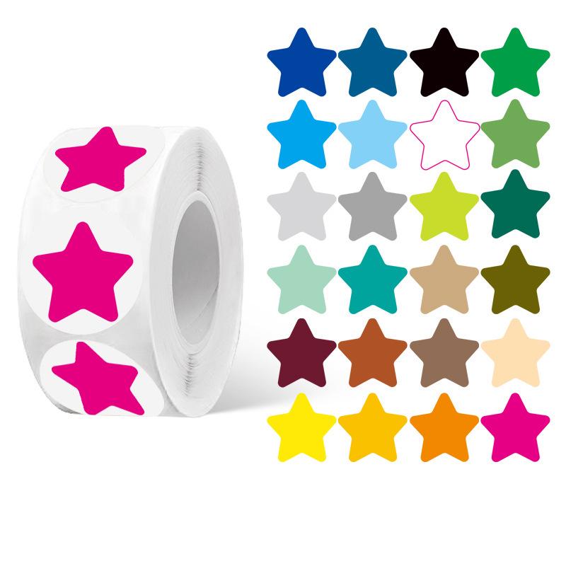 Colored Dot Paper Label Roll - Blank Round Stickers for Manual Classification