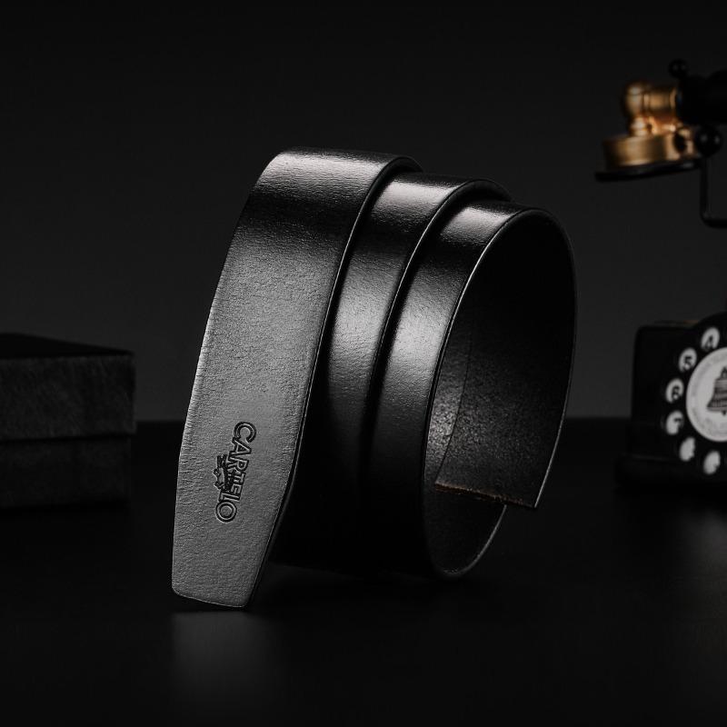 

Belt only buckle not included men s genuine leather belt - no buckle, automatic buckle belt, pure cowhide leather 125cm