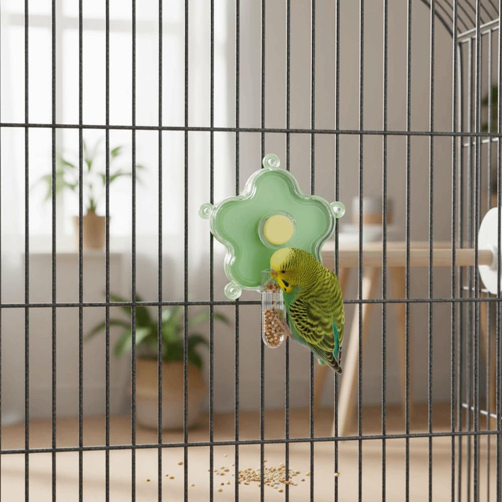 Flowers Shape Bird Foraging Toy Plastic Parrot Toy Creative Bird Interactive Toy Foraging Activity