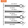 VEVOR Blacksmith Tongs, 45.7 cm 4 PCS, V-Bit Bolt Tongs, Wolf Jaw Tongs, Z V-Bit Tongs and Gripping Tongs