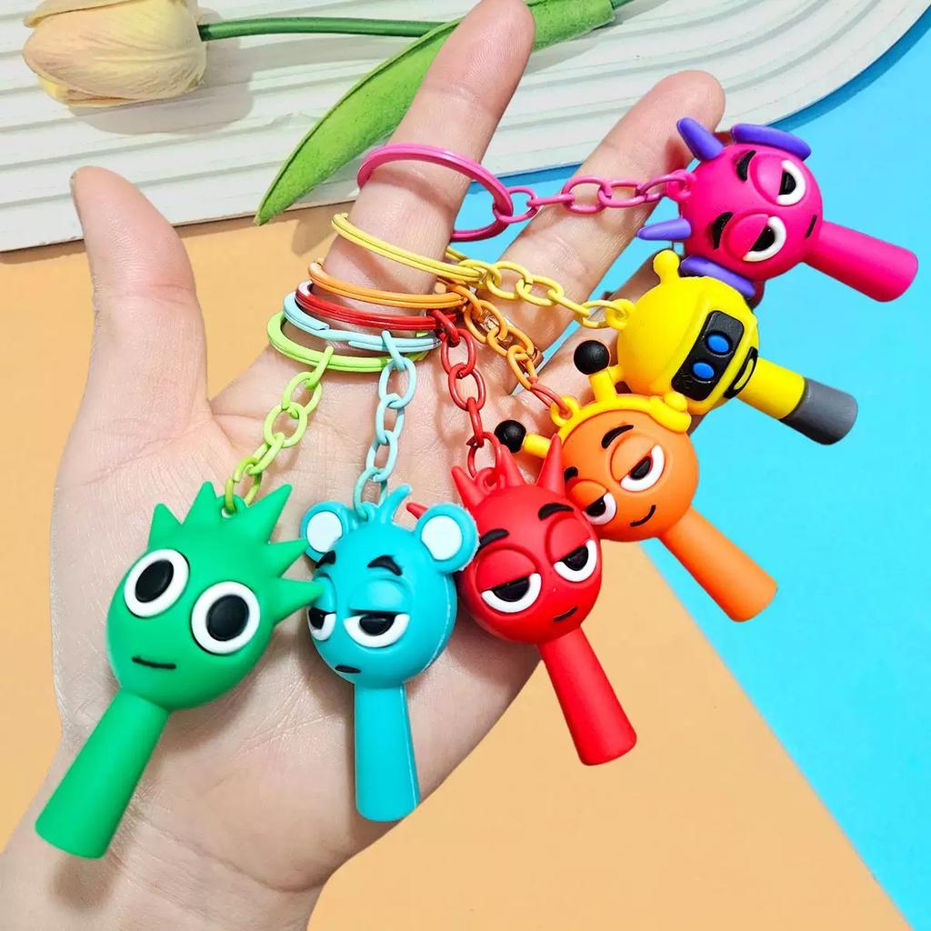 Sprunki 6Cm Keychains Backpack Decorations Wenda Model Christmas Model Doll Toy Pendant Accessory Gift For Girls Friends