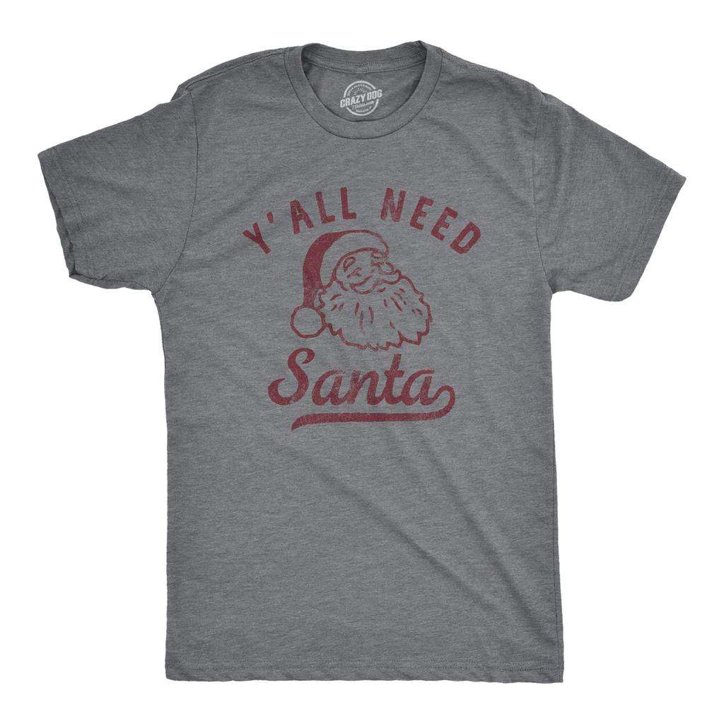 Mens Yall Need Santa T Shirt Funny Xmas Party Jesus St Nicholas Lovers Tee for