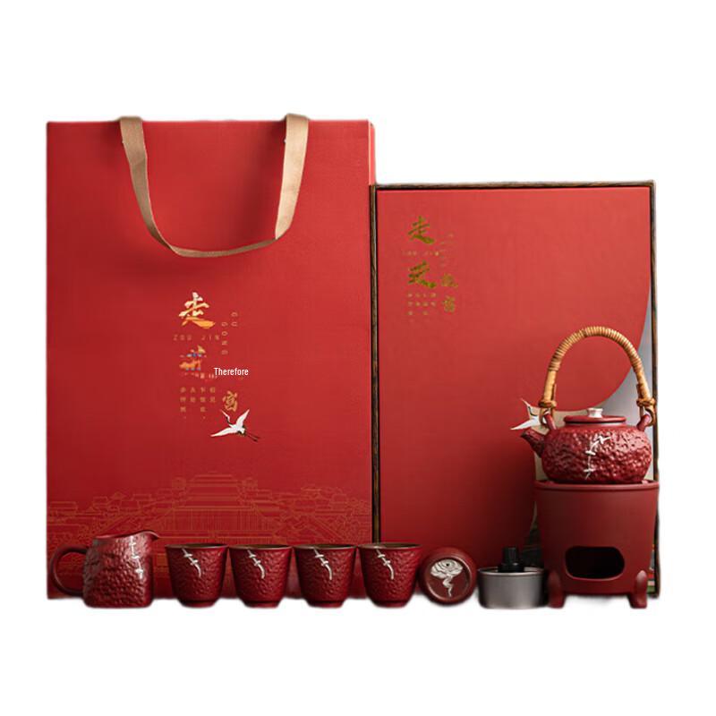 

Forbidden City Red Ceramic Kung Fu Tea Set
