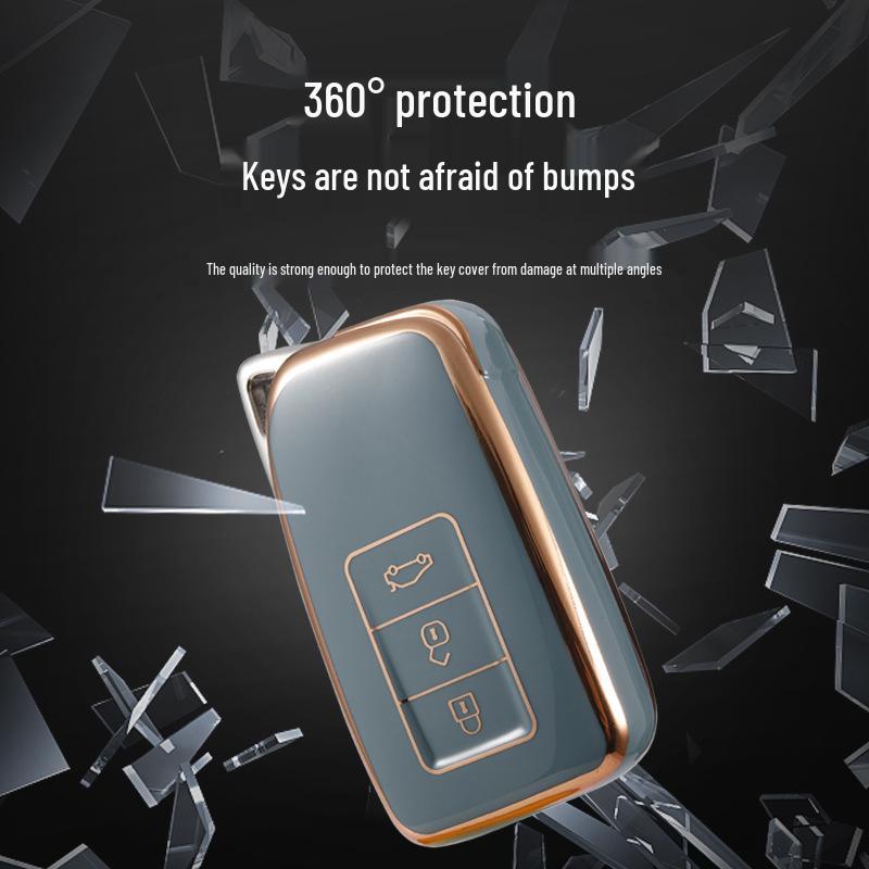 Gold Edge TPU Key Cover for Lexus ES200/RX300/ES300/UX200