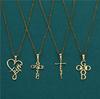 Stainless Steel Peach Heart Cross Necklace Light Luxury High Sense English Letter Style Fashion Items