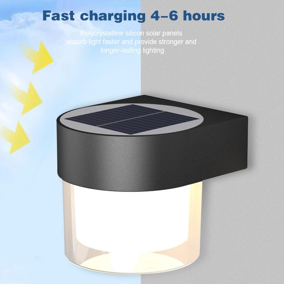 Solar Outdoor Wall Light Motion Sensor Wall Lamp Waterproof LED Wall Lamp 6W For Backyard Garden Patio Street Porch Garden Light