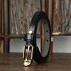 1.5cm Width Women Belts Copper Pin Buckle Rea; Cowskin Genuine Leather Thin Belt Female Waistband for Jeans Dresses Pants