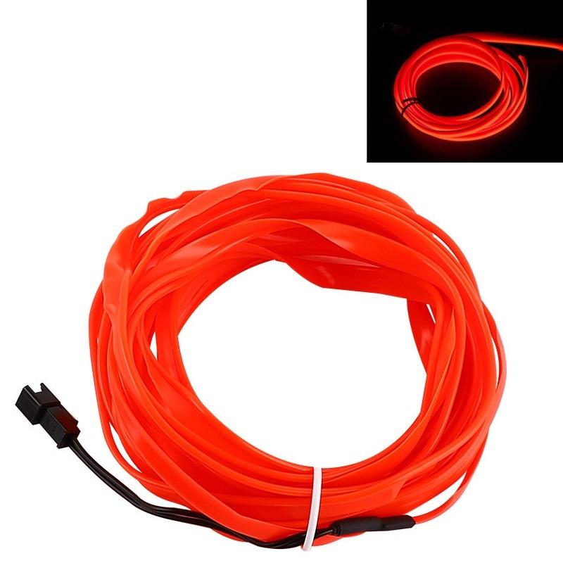 5M Flexible Neon Glow Car RGB Light Interior Led Decorative Lamp EL Wiring Neon Strip For Auto DIY USB Party Atmosphere Diode