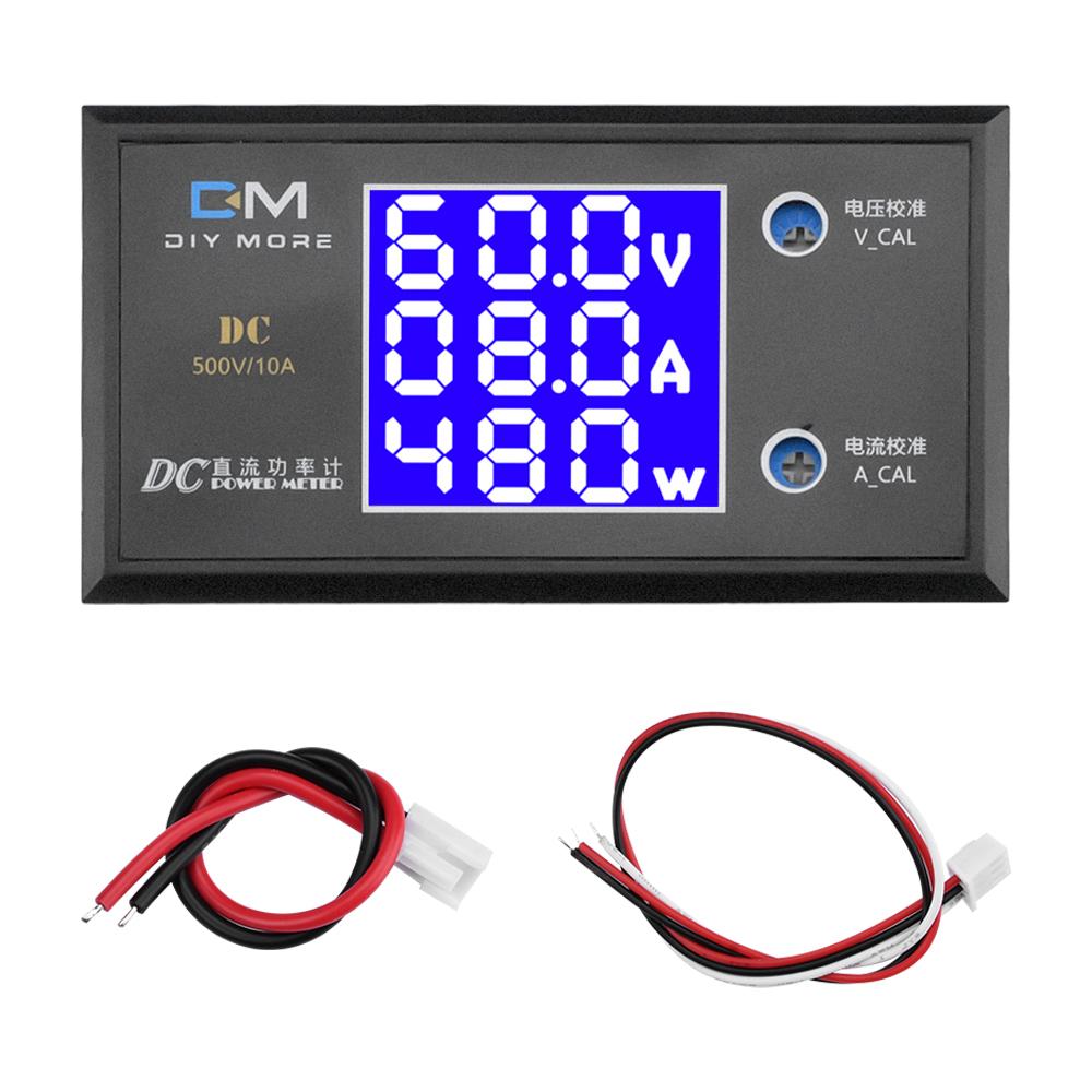 DC 0-100V 500V10A Digital Voltmeter Ammeter Wattmeter Power Current Voltage Meter 0-999W High Power Volt Detector Tester
