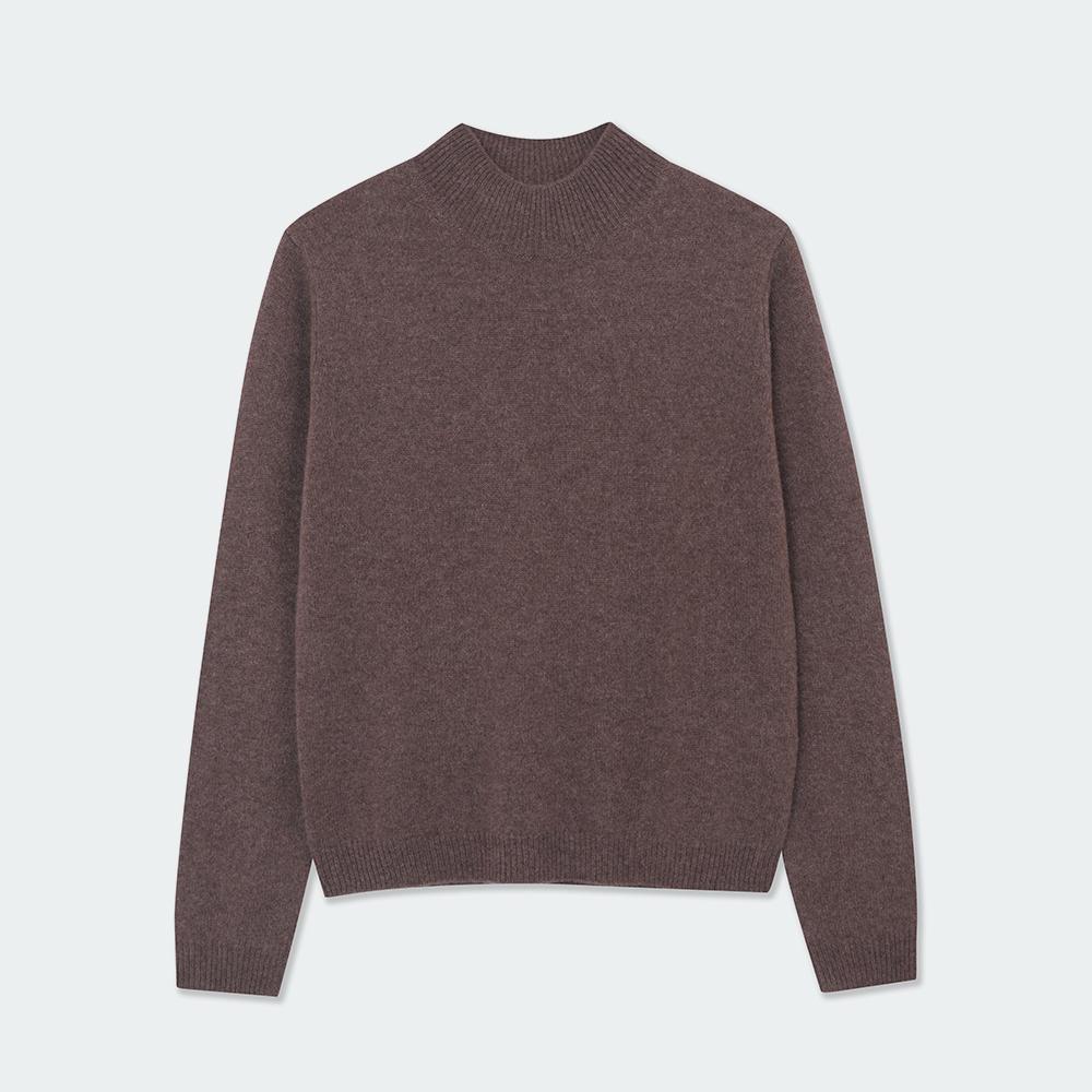 Yunis 100% Cashmere Basic Turtleneck Clover Pullover - 5 Colors