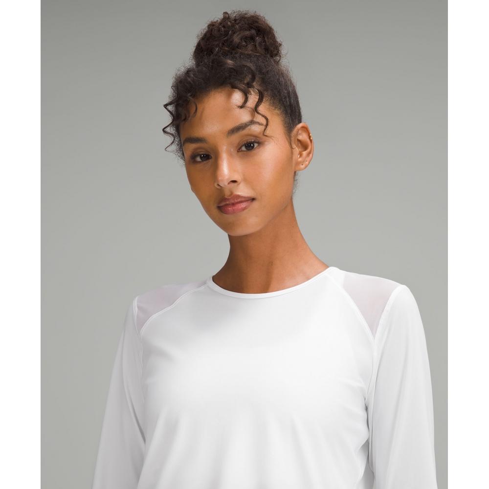 Lululemon Sculpt Long Sleeve Shirt  Pleated White