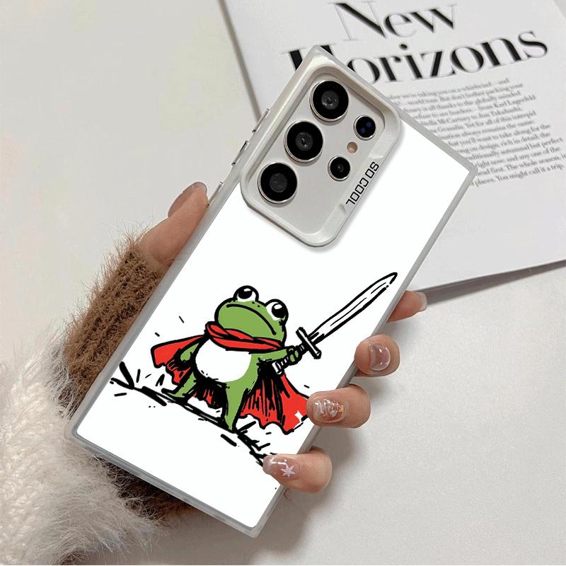 

Cute Cartoon Frog Soft Phone Case for Samsung Galaxy S24 S25 FE S26 Edge S23 Ultra S22 Plus S21 + Shockproof Cover Back Shell Samsung S25 FE