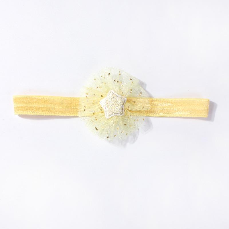 New baby head flower, cute and comfortable mesh star baby elastic headgear, children's hair accessories head