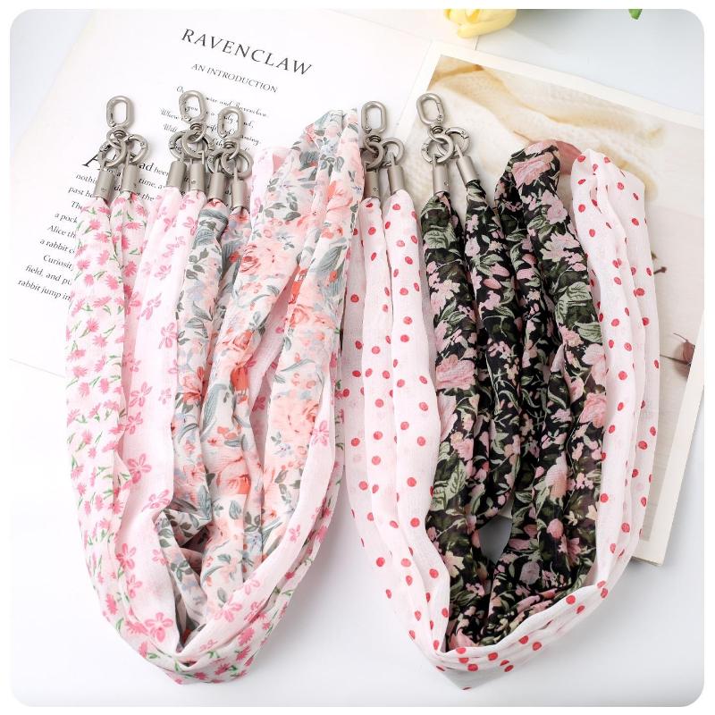 Ins Floral Phone Crossbody Strap Detachable Long Phone Case Lanyard Cute Fabric Shoulder Wrist Chain Mobile Phone Camera Pendant