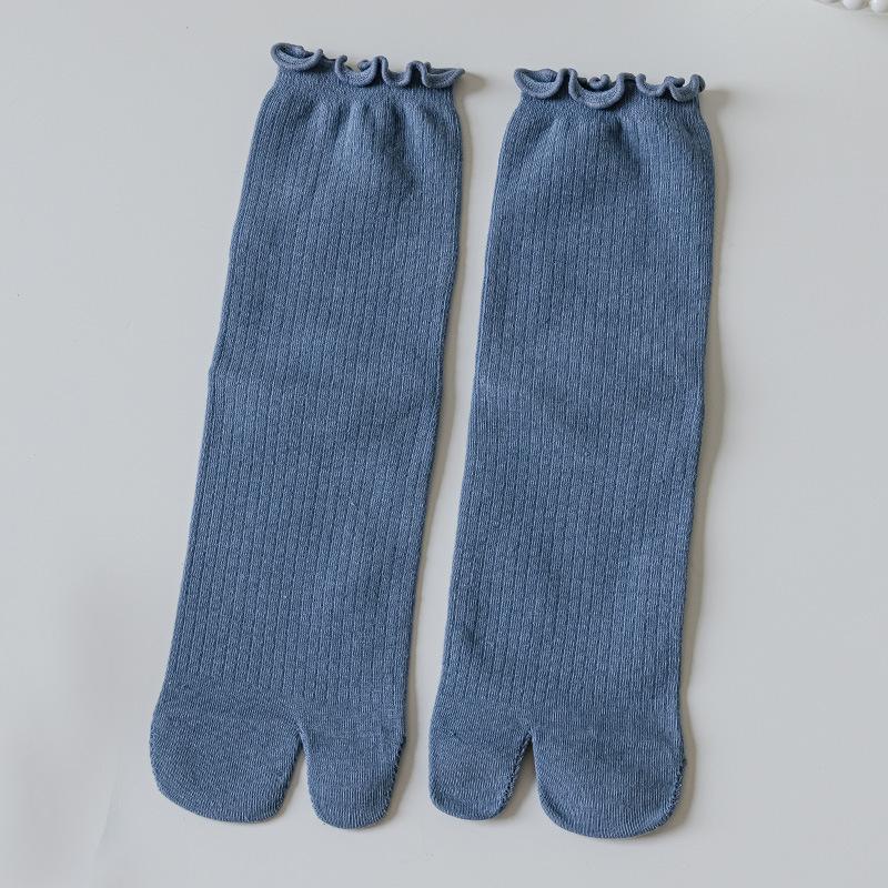 New High Quality Combed Cotton Split Toe Socks Unisex Simple Comfortable Two-Toed Socks Japanese Harajuku Men Women's Tabi Socks