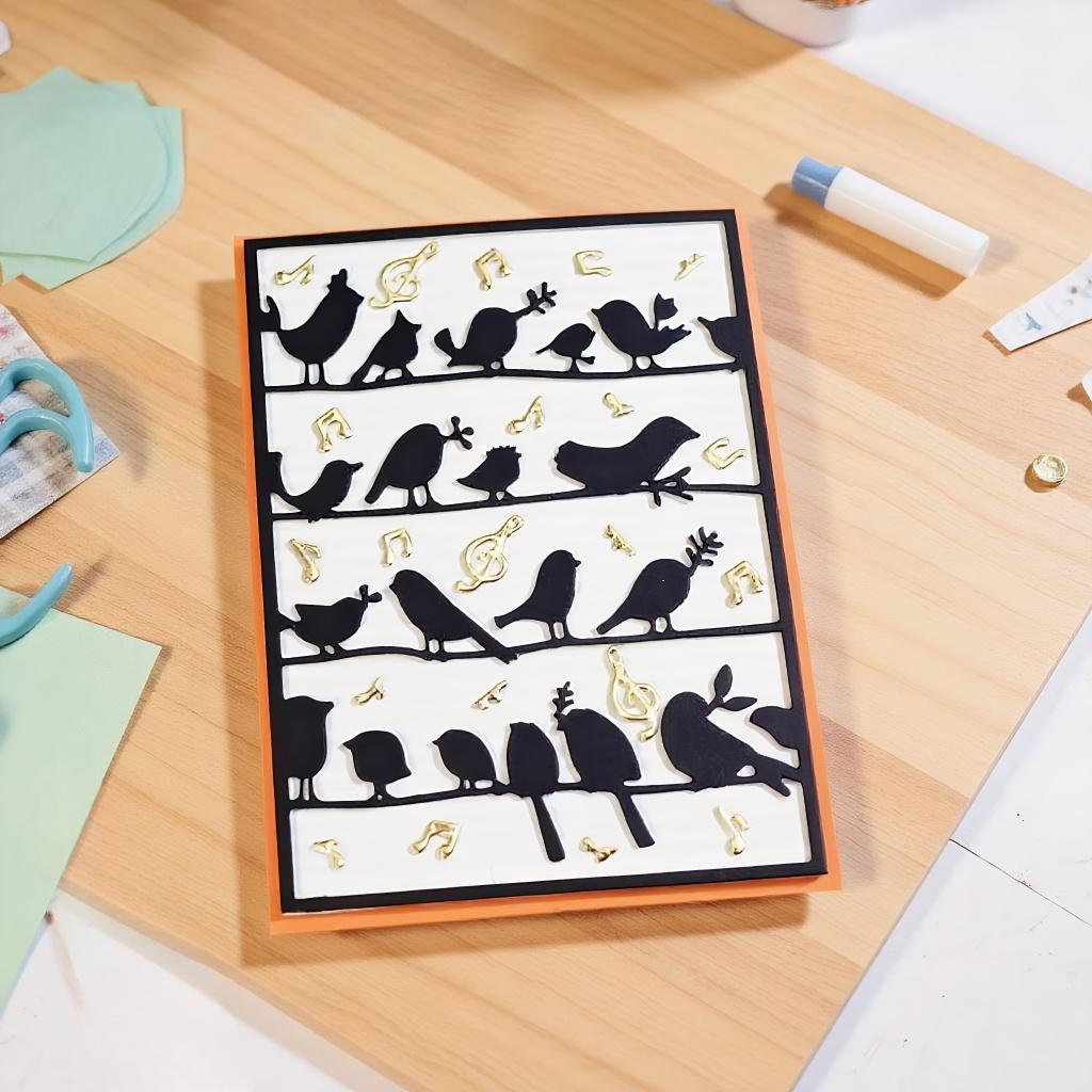 Birds Background Carbon Steeel Cutting Dies for Scrapbooking Photo Album Decoration DIY Cards Making Craft Dies Cut