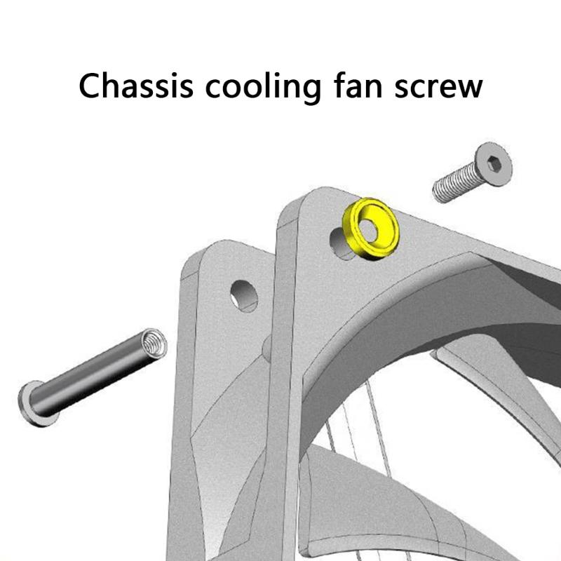 High Strength PC Cooling Fan Screws Universal Compatibility Toolless Installation for DIY Enthusiasts