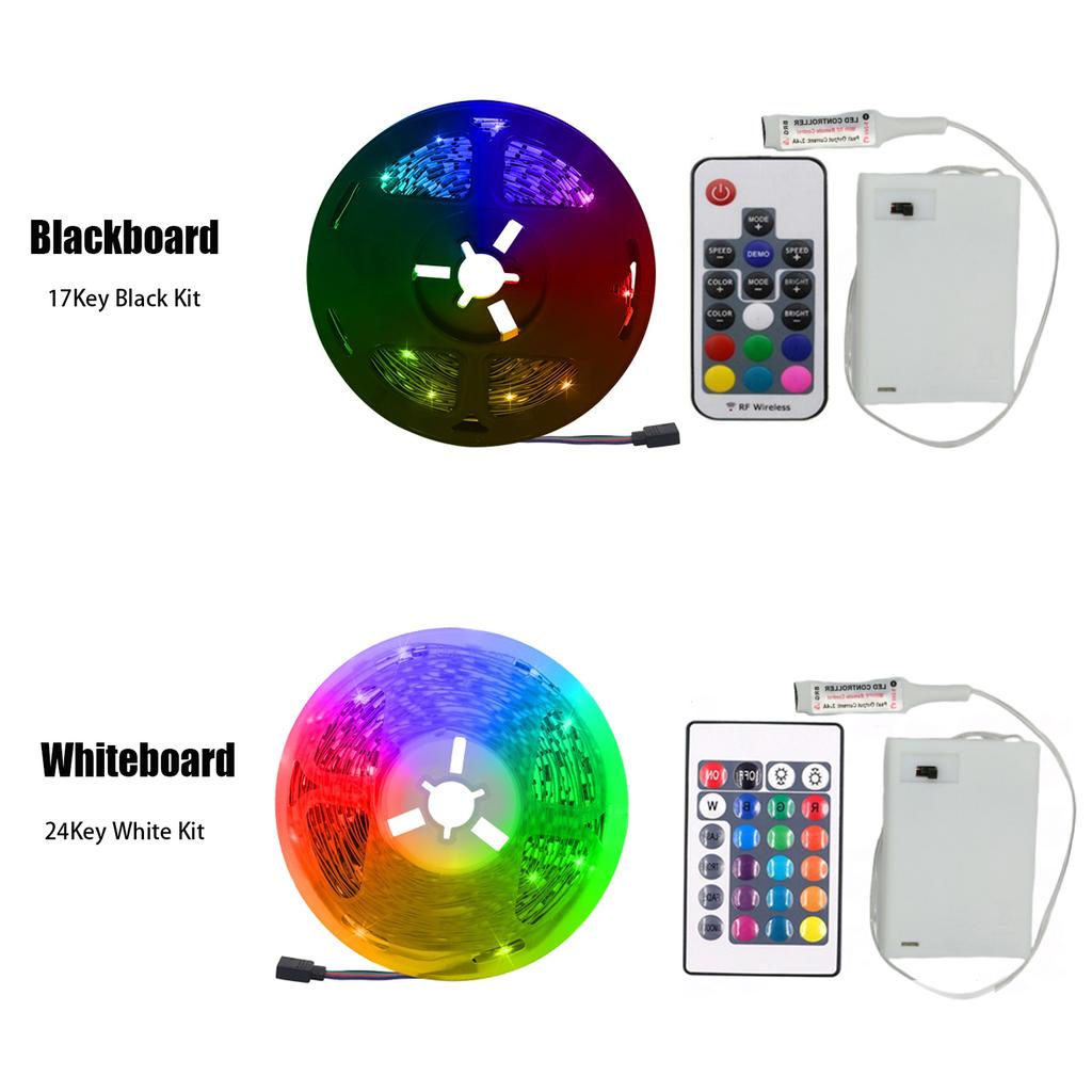 DC 5V 5050 RGB Strip LED Light Battery Powed Waterproof Ribbon Tape Stable Led Strips Indoor Outdoor 3/24/44key Control Remote