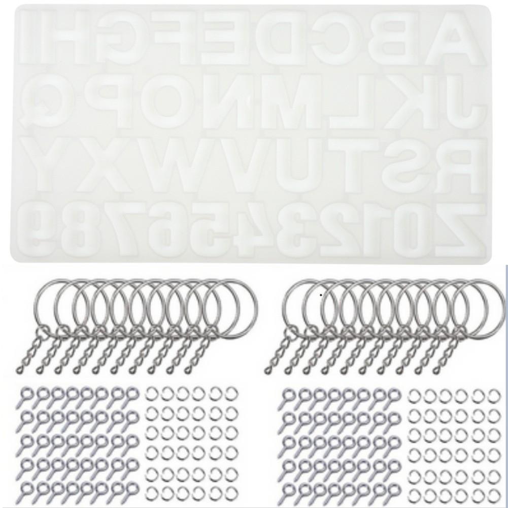 DIY Epoxy Resin Crystal Letter Silicone Set for Key Pendant Crafting