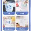 10PCS Easy Stick On Disposable Car Trash Bag Vomit Rubbish Garbage Bag Storage Self Adhesive PE PP Polyethylene White Universal