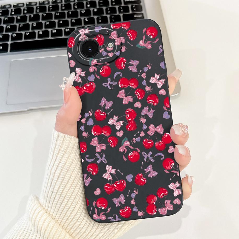 For iPhone 16E Case Popular Flower Cartoon Silicone Phone Cover For iPhone16E Funda For iPhone SE 2025 SE4 Shockproof Soft Cover