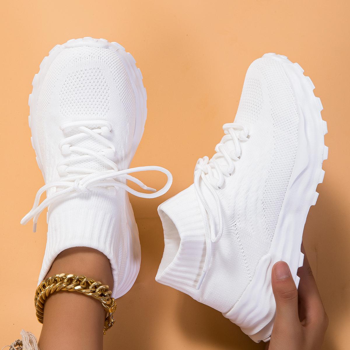 

Белые туфли на платформе, женские новые модные осенние универсальные туфли для маффинов, легкие повседневные спортивные стельки, увеличивающие рост, женская обувь 39 белый