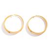 Exaggerated metal large circle earrings, fashionable hollow out personalized design earrings
