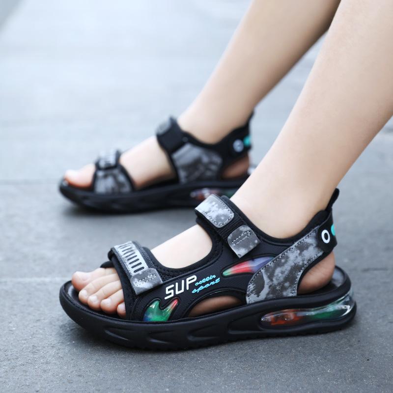 Tide Beach Classmate Middle School Summer Boys Soft Sole New Beach Shoes Air Cushion Children's Sports Sandals Children's Year Cool
