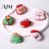 Christmas Cat Toys for Holiday Toy, Soft Plush Santa Claus Snowman Elk Tree Skin Friendly Chew Bite Interactive Pet Enrichment Toy Indoor Cats Stuffed