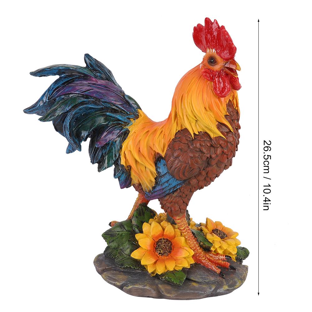 Home Courtyard Garden Decoration Outdoor Decorative Rooster Model Statue Sculpture Art Craft Ornament