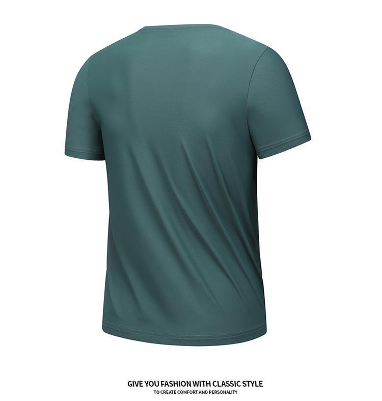 Men's Quick-Dry Ice Silk Breathable T-Shirt - Short Sleeve, Dynamic Pique Nylon for Running & Fitness