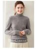 Women's Plus Size High Neck Cashmere Cable Knit Sweater - Thick Loose Pullover for Autumn/Winter