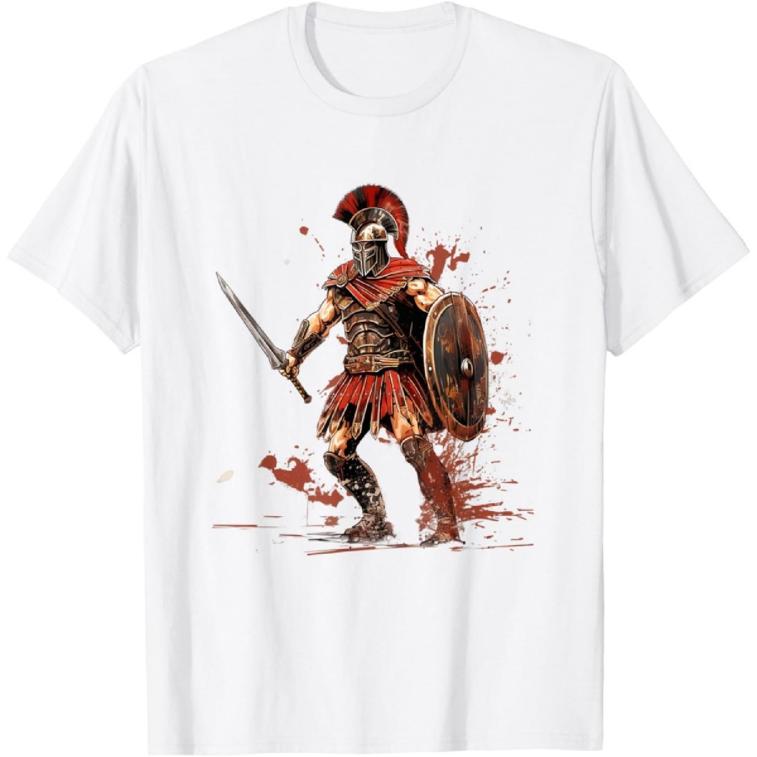 Римлянин, Римский Солдат, Легионер в Доспехах, Футболка Гладиатора S белый