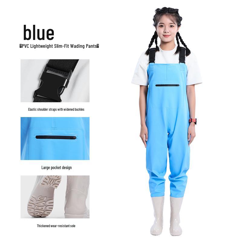 Women's Waterproof Wading Pants and Shoes - One-Piece Gold Suit, Small