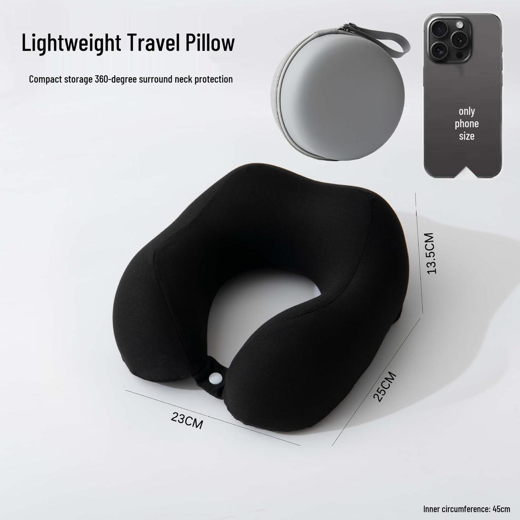 Memory Foam U-Shaped Travel Neck Pillow for Airplane and Cervical Support