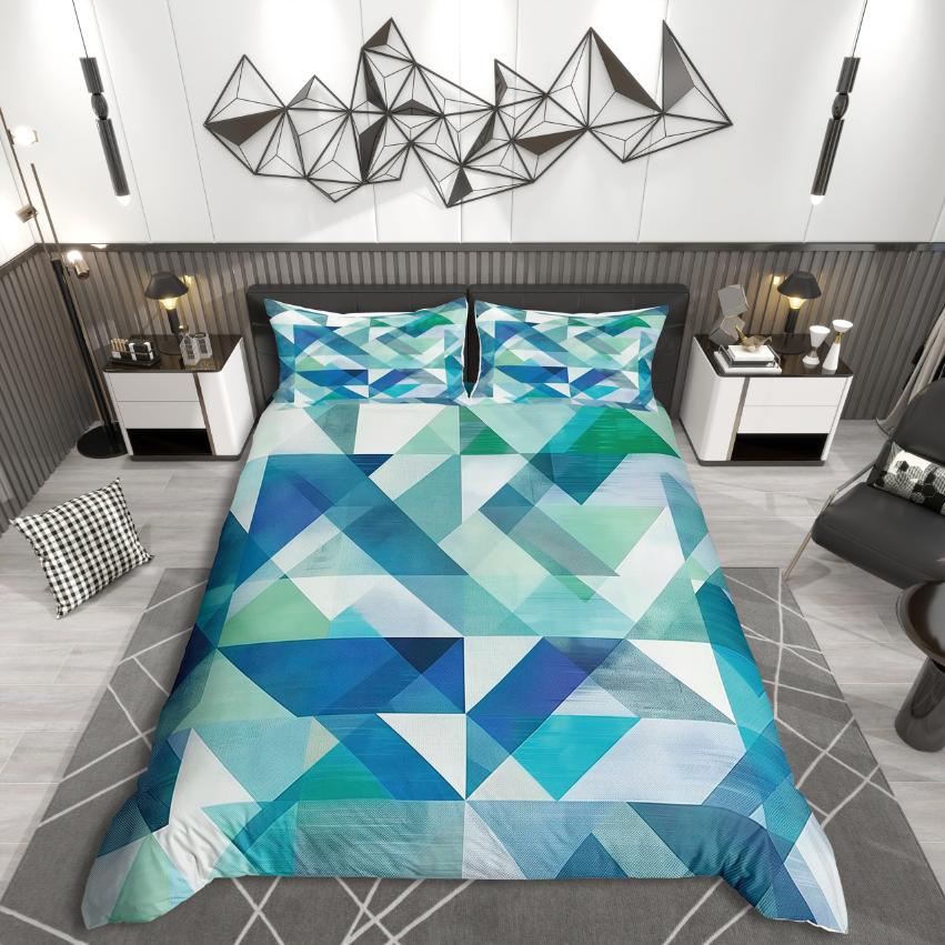 

Comforter Homewish Minimalist Geometry Abstract Gradient For Teens Bedding Setvintage Aesthetic Bed Set Comforter (quilt)-EU Single(135*200cm)3pcs