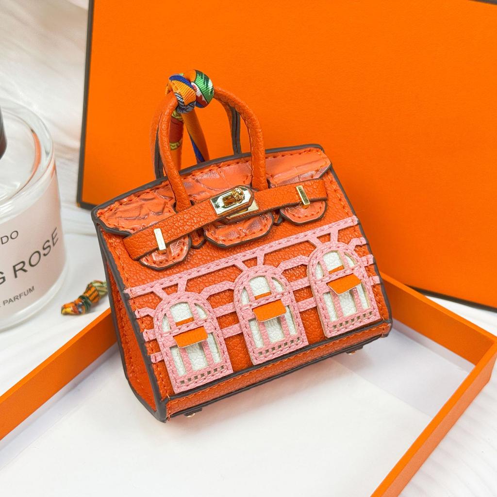 Neuer modischer Mini-Kleinhäuser-Taschenanhänger kleine Tasche süßer Taschenanhänger Mund roter Umschlag Kopfhörertasche Autoschlüsselanhänger