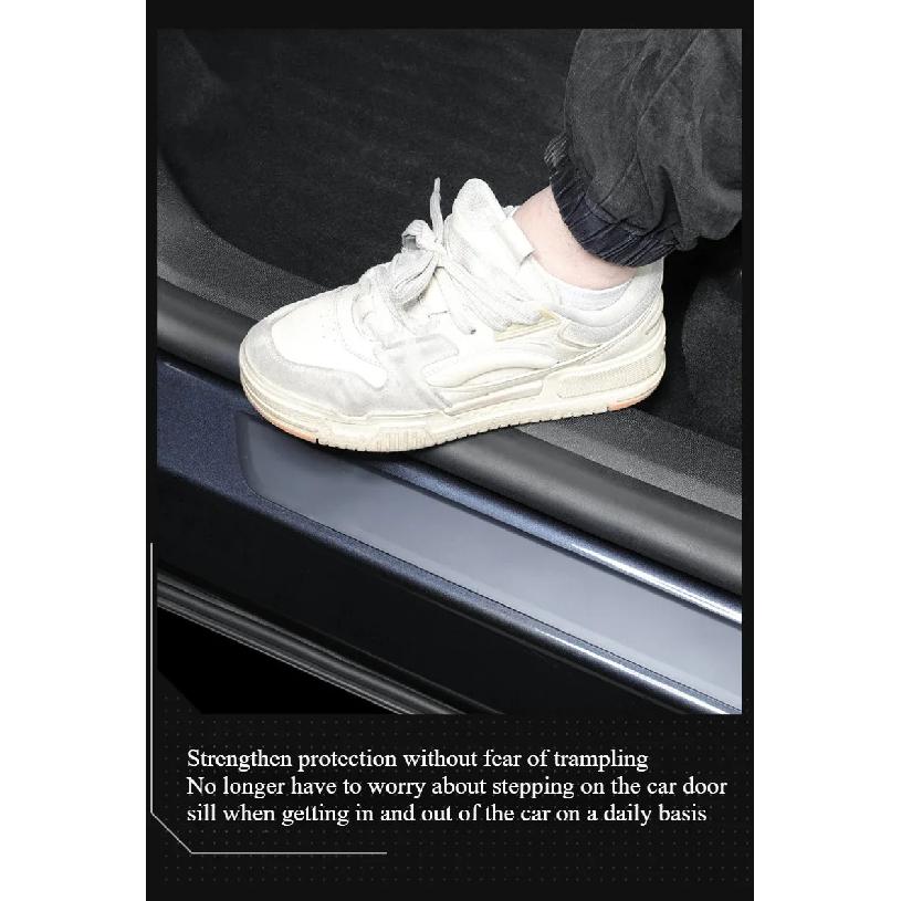 4/5Pcs for Tesla New ModelY Juniper 2025 TPE Front Rear Door Sill Protector Threshold Strip Anti-kick Guard Panel Waterproof Pad