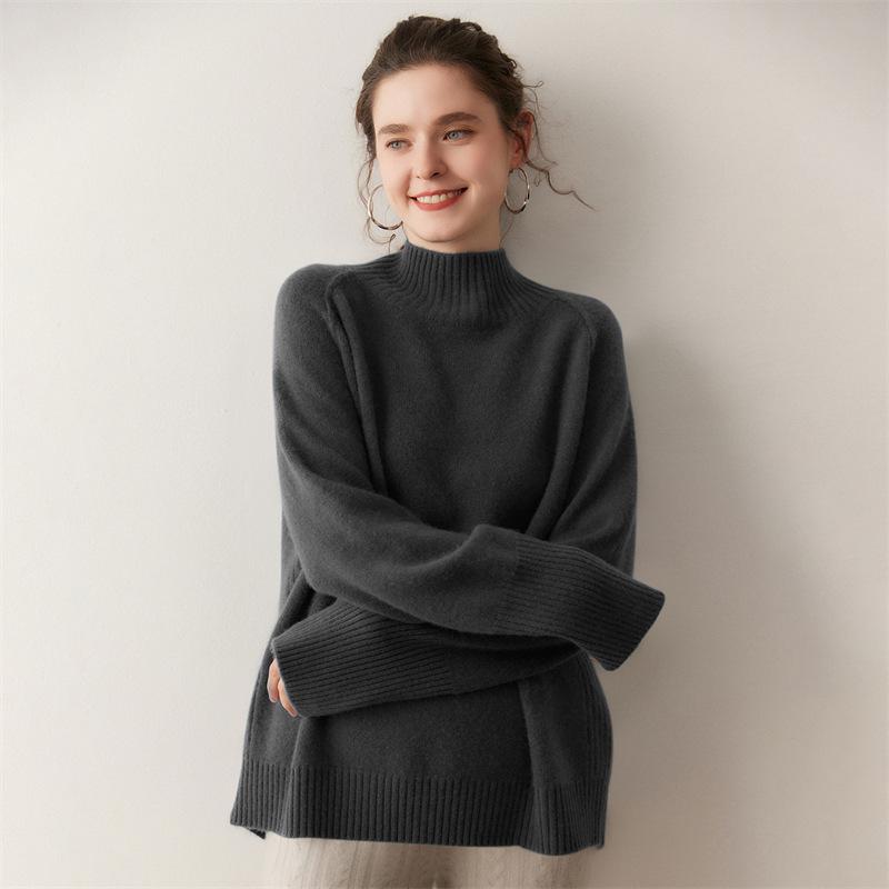 Lekasha Women's Cashmere Raglan Sleeve Sweater: New Fashion Knitwear Base Layer