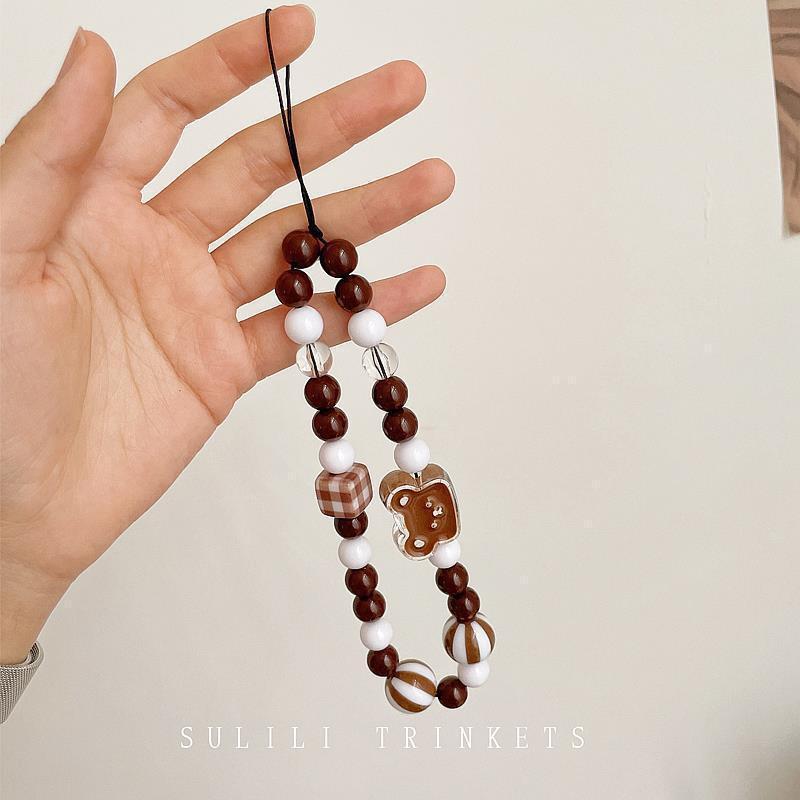 Japanese Korean Mobile Phone Lanyard DIY Beauty Personalized Cartoon Handmade Bead Girl Sweet Chain Rope