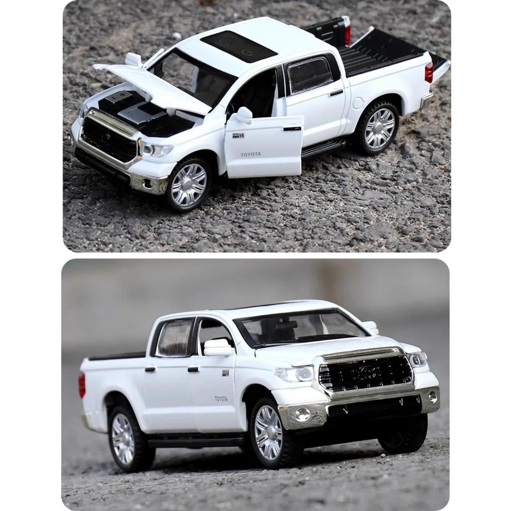 1/32 Scale Toyota Tundra Off Road SUV Pickup Truck Alloy Metal Diecast Car Model Sound & Light Adult Collectible Gifts Mini GT Present