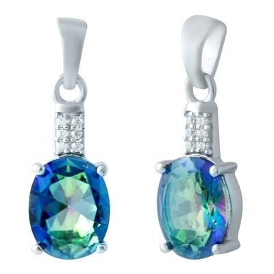 Mistik topaz ile gümüş kolye 1.685 karat (1912362)