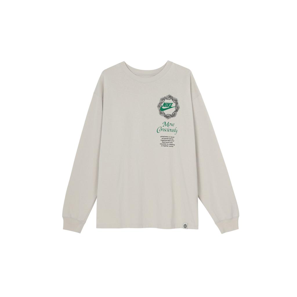 Nike Sportswear Alphabet Print Long Sleeve T-Shirt Men Tops Light-Bone DN5141-072