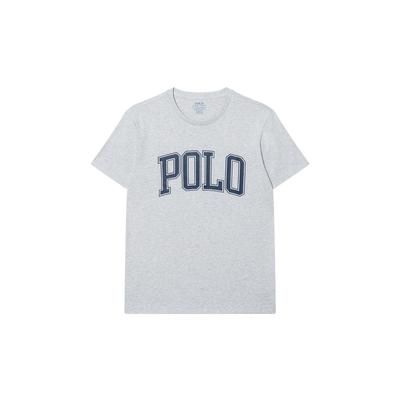 Polo Logo Imprimé Lettres Col Rond Manches Courtes T-Shirt Homme Tops Gris 710858957-003