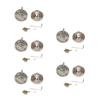 Emuca Lot De 5 Condamnations Avec Rosace Ronde Pour Portes Intérieures, Diamètre 50mm, Zamak, Nickel Satiné